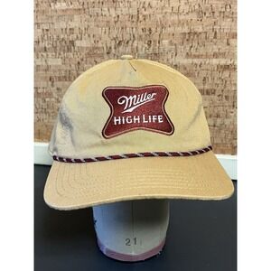 Miller High Life Hat Snapback Adjustable Rope Cap Beer Promo Mad Engine OSFM New